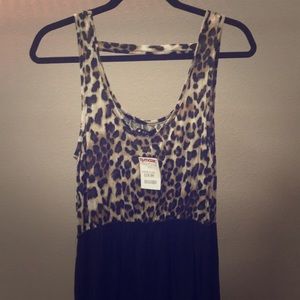 Half cheetah half black summer dress